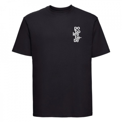 tricou unisex negru "potolește-te"