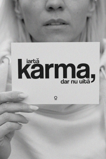 carte poștală "iartă karma, dar nu uită"
