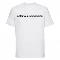 tricou unisex "cofeină și serotonină"