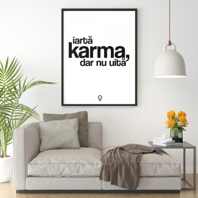 print "iartă karma, dar nu uită"