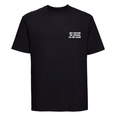 tricou unisex negru "am nevoie de cineva" Tombabe x Hope & Homes for Children collab.