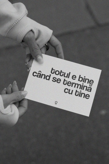 carte poștală "totul e bine când se termină cu tine"
