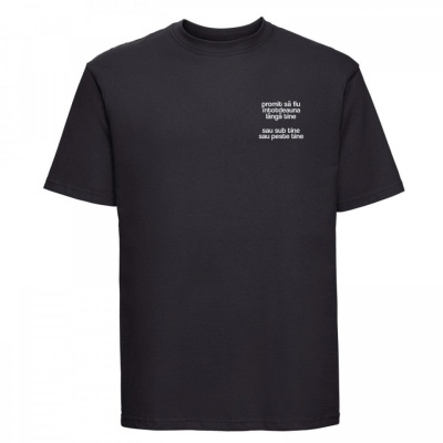 tricou unisex "promit să fiu lângă tine" negru