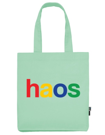 sacosa cu bretele lungi albastru "haos"