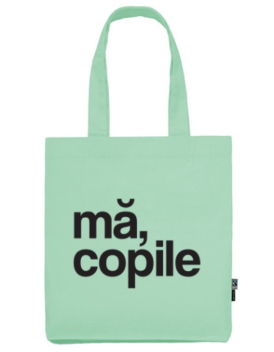 sacosa cu bretele lungi albastru "ma, copile"