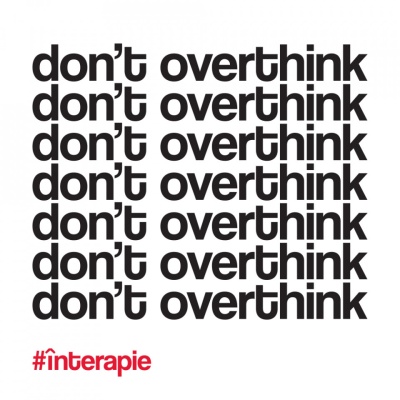 tricou unisex alb "don't overthink" Tombabe & Regina Maria collab. editie limitata #InTerapie
