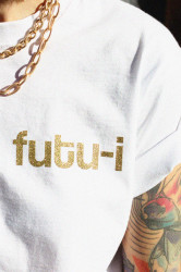 tricou unisex alb "futu-i" auriu *ediție specială