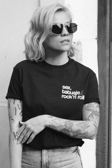 tricou unisex negru "sex, tatuaje & rock'n roll" - Tombabe x Timisoara Tattoo Convention Collab.