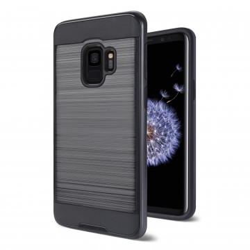 Husa Samsung Galaxy S9 Antisoc Neagra Dublu Strat