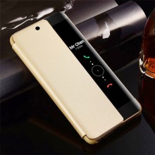 Husa Huawei Y6 | Y6 Prime | (2018) Activa Book Cover Clear View Gold