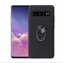 Husa Samsung Galaxy S10 Neagra Din Policarbonat Premium cu Inel Rotativ