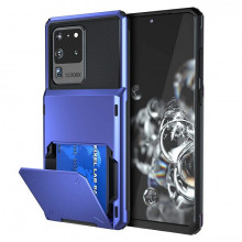 Husa Huawei P30 - Book Type Card Holder, albastru, HWP30-007