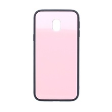 Husa Samsung Galaxy J3 (2017) Glass Antisoc Roz Cu Margini Negre