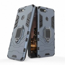 Husa Huawei Y6 | Y6 Prime | (2018) Antisoc Bleumarin Military cu Inel