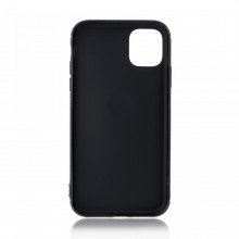 Husa iPhone 11 Pro Max Neagra Din Silicon Premium Cu Inel Rotativ
