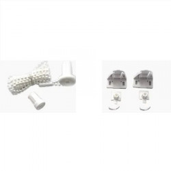 Set prindere si mecanism pentru rolete , sistem complet, culoare alb