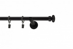 Galerie SIMPLA PRINDERE PERETE PICIOR UNIVERSAL 19 mm FLAT NEGRU