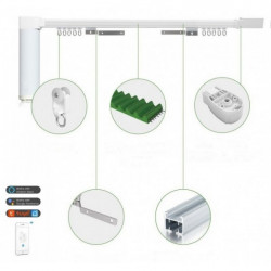 Motor cu sina aluminiu pentru perdele si draperie electrica 0-100cm
