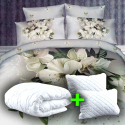 PACHET PROMO LENJERIE PAT DIGITAL PRINT 3D + 2 PERNE + PILOTĂ (P3D6)