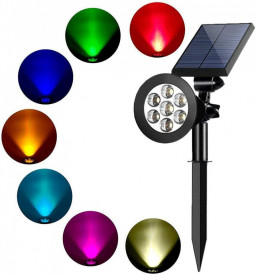 LED Градинска Соларна лампа със 7 цвята