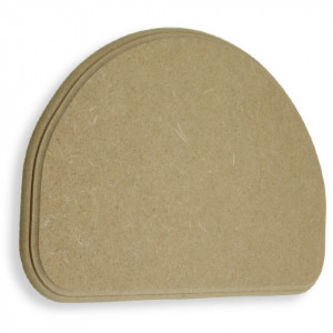 Blat mdf semirotund cu margine 30x20x0,7cm ZP552