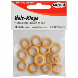 Inel lemn 1,6cm 15/set Meyco 405-21
