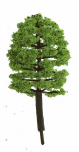Miniatura copacel din plastic verde deschis coroana ovala 9cm inaltime 389377