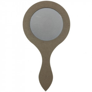 Oglinda mdf rotunda cu maner simplu 19cm