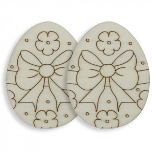 Ou placaj pirogravat model-1 6x4,5cm 2/set