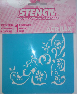 Sablon plastic colt decorativ-2 13x13cm Acrilex 30001