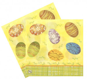 Servetel Oua colorate 33x33cm 2/set SDWL000101