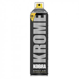 Vopsea spray acrilic crom argintiu 600ml Kobra 071