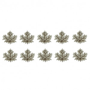 Frunza de artar placaj pirogravat 4x4,4cm 10/set
