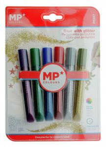 Lipici cu sclipici 6 culori x 13g/set MP Colours PE897
