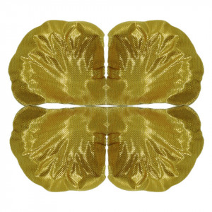 Petale flori textil aurii 4,5x4,5cm 70/set 359159