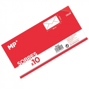 Plic rosu cu lipici 22x11cm 80g 10/set MP PS035