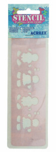 Sablon plastic copii turta dulce 5x16cm Acrilex 30006