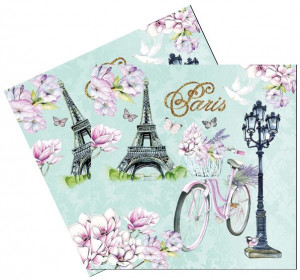 Servetel Bicicleta in Paris 33x33 cm 2/set 13314235