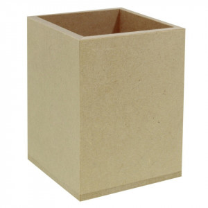 Suport MDF model patrat pentru creioane 7x7x10cm SC1
