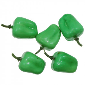 Ardei gras polistiren verde 2,9x3,5cm 5/set
