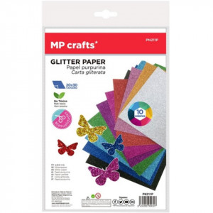 Carton culori cu sclipici A4 10/set MP PN211P