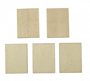 Dreptunghi placaj 3x4cm 5/set