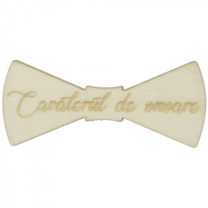 Marturie nunta papion placaj gravat -Cavalerul de onoare- 5,5x2,4cm