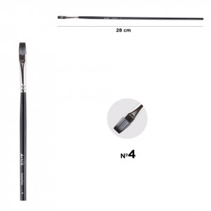 Pensula sintetica varf drept coada lunga Artix PP296