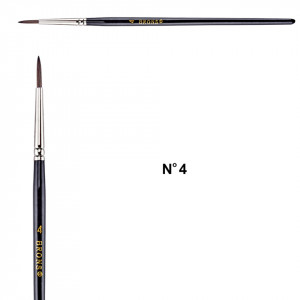 Pensula sintetica varf rotund pentru acuarele Nova Brons BR/230-237