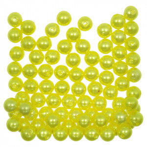 Perla plastic galbena 8mm 20g