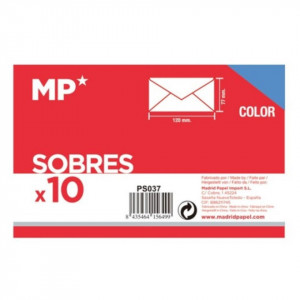 Plic bleu pastel cu lipici 12x7,7cm 80g 10/set MP PS037