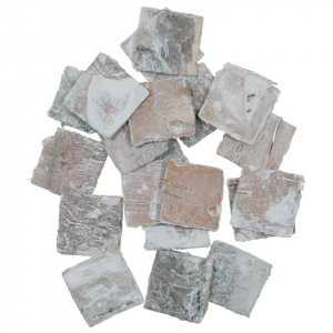 Scoarta copac albita 2,5x2,5cm 20/set Canea 706340hw-2,5