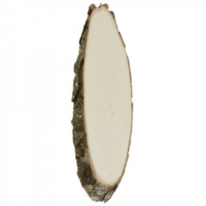 Blat cu scoarta anin oval 12/16x25/35x2cm