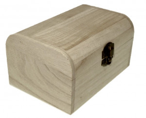 Cutie lemn cufar nefinisata cu inchizatoare clapeta 14,5x10,5x8cm C32-02d 35255